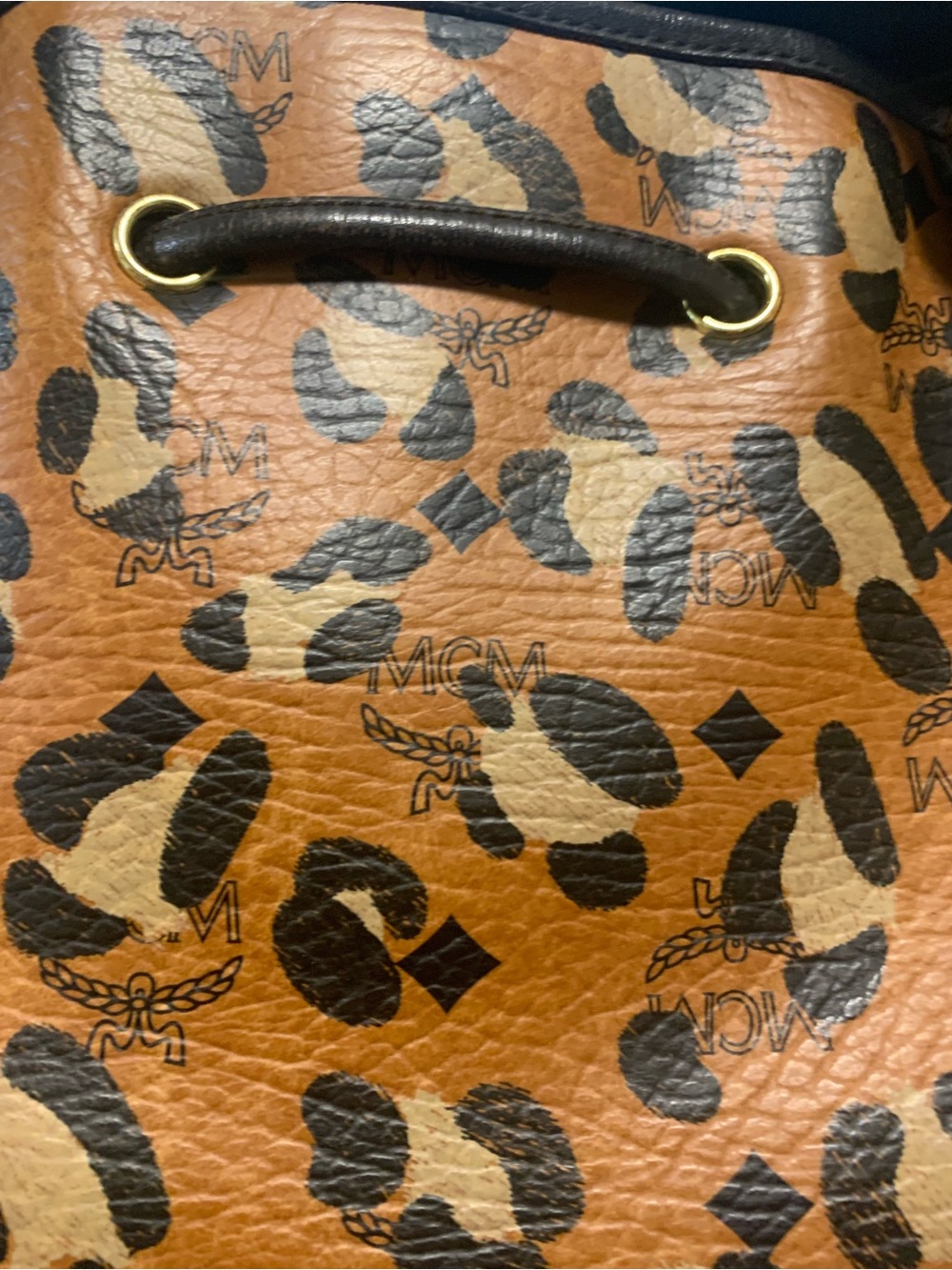 MCM Brown Cognac Leopard  Tote limited Edition EUC - Picture 11 of 16